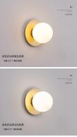 Lámpara De Pared Decorativa Para Dormitorio Y Sala De Estar Iluminación LED Para Pasillos Y Sofa Luz De Fondo Para Cama Estilo Moderno Material Vidrio Y Hierro - details 7