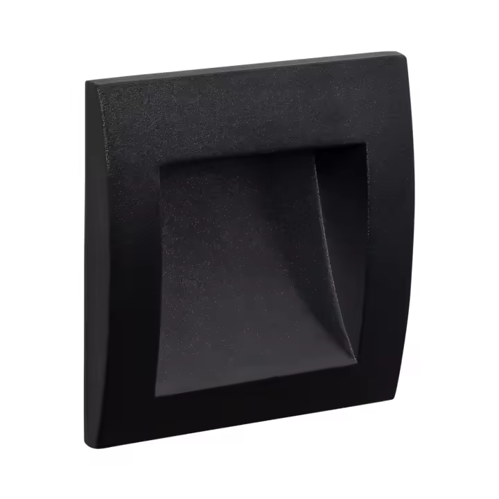 Ledkia Baliza Exterior LED 4W Empotrable Pared Cuadrado Negro Leif 2700K Blanco Cálido - 1