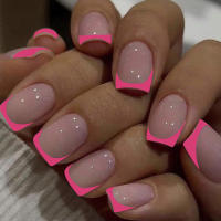 Set De Uñas Postizas Cortas Cuadradas Blancas 24pcs Con Archivo Y Pegamento Para Mujer Regalo Ideal Para Fiestas - details 27