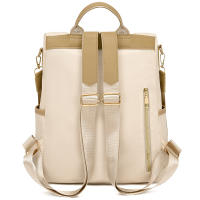 Bolso de mujer, nueva mochila con textura de cuero suave, estilo coreano, mochila escolar retro de moda, bolso de viaje de tendencia de color sólido simple - details 7