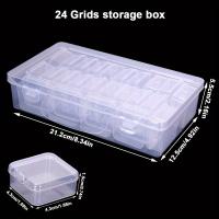 Juego De Cajas De Plástico Cuadradas Transparentes Para Bricolaje Y Pintura De Diamantes Almacenamiento De Joyería Y Rhinestones Tamaño Varía - details 5