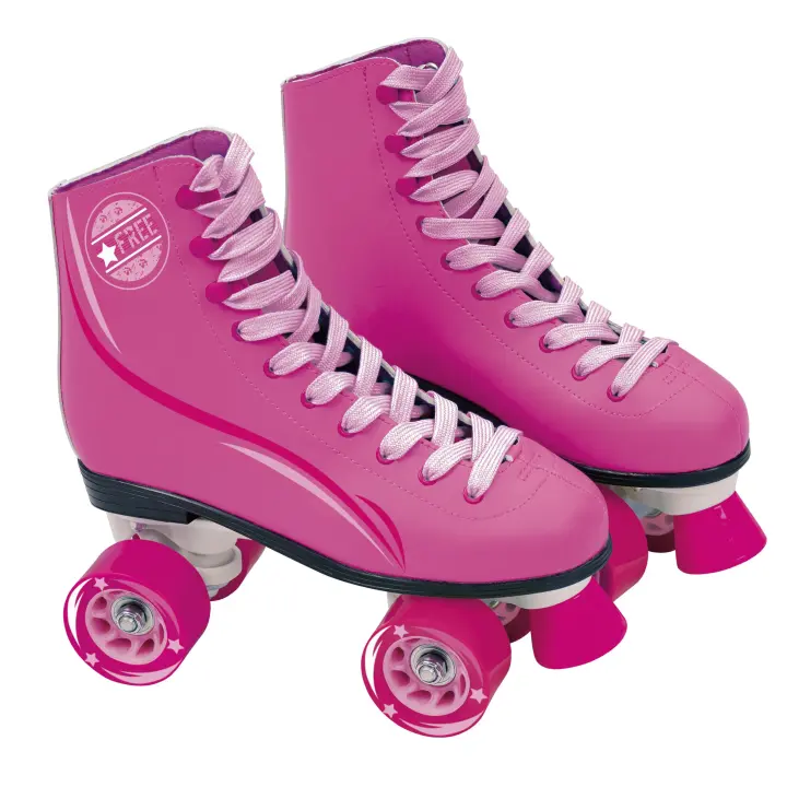 Patines de bota Roller con cordones Saica, patines de 4 ruedas, Color Rosa Free  (6965-6966 -6963 ) Varias tallas. Para principiantes. Calidad al mejor precio. De acuerdo a la normativa CE. +5 años - 1