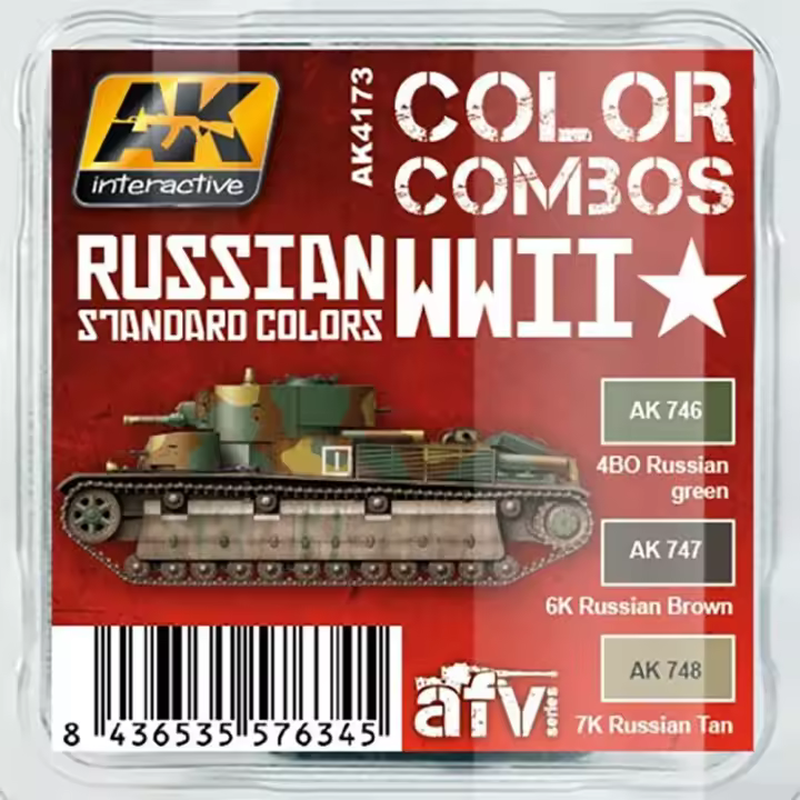 AK Interactive - AFV series: RUSSIAN 2ª G.M. STANDARD COLORS - AK Interactive AK 4173 CONJUNTO DE PINTURAS - 1