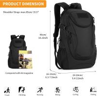 Mochipa táctica Militar de 25 litros, mochipa Molle de Asalto, mopila Escolar para acampar, senderismo, ciclismo y trekking. - details 0