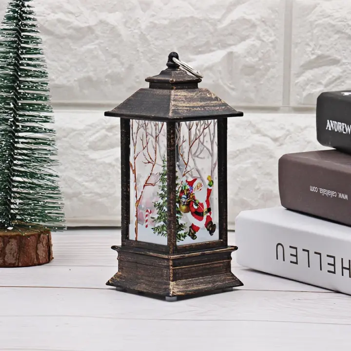 Lámpara De Aceite Portátil Vintage Con Luz LED Para Navidad Y Fiestas Decoración De Casa Y Jardín Piloto Eléctrico Incluido - 1
