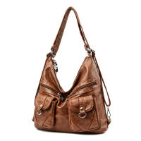 Mochila Vintage De Cuero Sintético Para Mujer Diseñadora 3 En 1 2024 Bolso De Escuela Viaje Mochila Para Damas - details 10