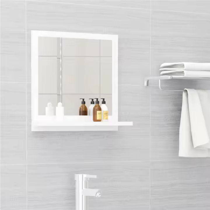 VidaXL Espejo de baño madera con repisa 37x40x10,5 cm - 1