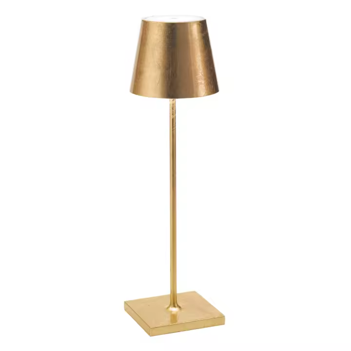 Lámpara de Mesa LED Poldina Pro Gold Leaf recargable y regular con Katería de hasta 12 Horas - 1