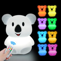 Búho Noche de Luz LED Sensor Táctile de Control Remoto 9 Colores Temporizador Regulable Recargable de Silicona Lámpara de Noche para Los Niños Of The Baby Gift - details 15