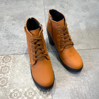 Botas De Tacón Alto Para Mujer 2023 Primavera Invierno Calidad Superior Con Cordones Modernas Europeanas PU Botines De Tacón Con Entrega Rápida - details 26