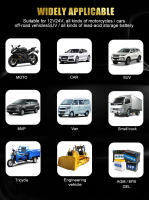 Nueva Cargador De Batería Para Coche TK600 12V10A/24V5A Inteligente Carga Rápida AGM GEL Ácido Plomo LCD Mantenedor De Batería - details 5