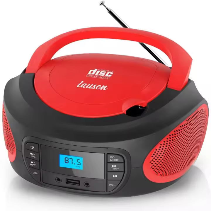 Reproductor CD Lauson LLB992 - Boombox Rojo/Negro - 1