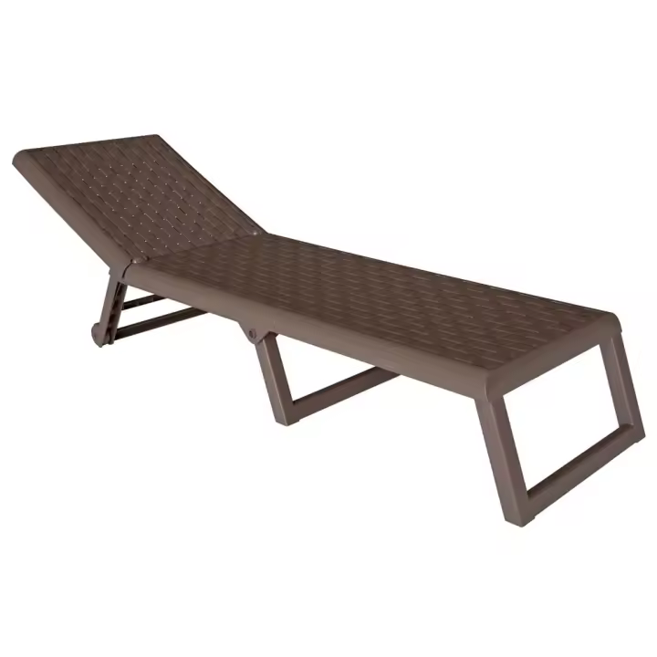 Shaf Cama Tumbona Dream Wengue - Resina de Alta Calidad - Plegable - Medidas 42x58x199 Cm - 1