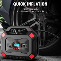 Compresor de Aire portátil de 12 V, Compresor de Aire Automático portátil digital, inflador de neumáticos eléctrico de 120 W, 120 PSI, 30 L/min con lámpara LED, Pantalla LCD, cable de 3 m para Coche, Bicicleta, motocicleta, pelota - details 0