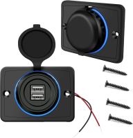 Cargador dual-USB Para Coche Con Luz Indicadora 12V 24V 3.1A Enchufe De Poder Adecuado Para Barcos Y Automóviles - details 0