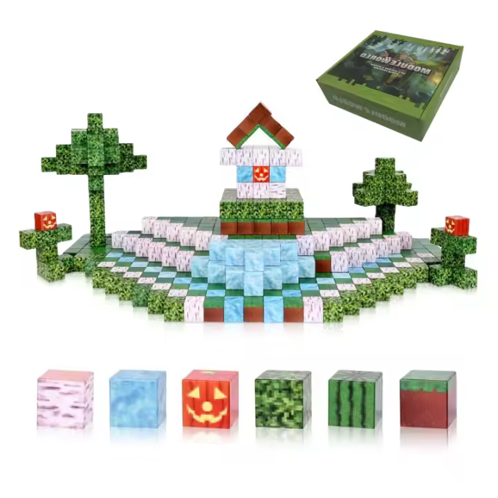 Juego De Construcción DIY Magnético My World Modelo Cubo Creativo Juguetes Para Niños Regalo De Cumpleaños O Navidad - 1