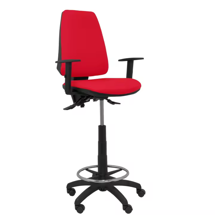 Taburete Elche S bali rojo brazos regulables - 1