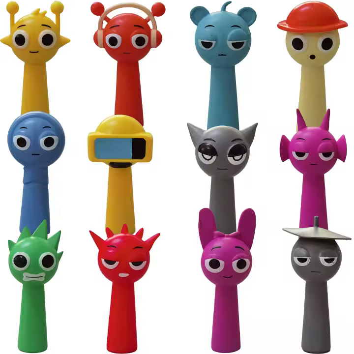 Juego De Figuras De Acción Sprunki 12pcs Incredibox Juguetes De Dibujos Animados Regalos Para Cumpleaños Y Navidad Para Niños De 3 a 14 Años - 1