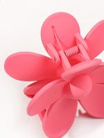 4Pcs Pinzas De Pelo En Forma De Flor Rosa Para Mujer Tenazas De Pelo Fuertes Para Cabello Grueso Y Rizado Estilo 90's - details 3