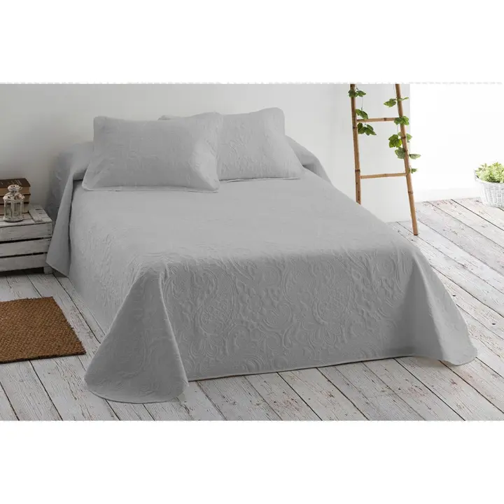 HIPERMANTA. COLCHA bouti + CUADRANTE modelo TIBET. Para CAMA 90 cm (Tamaño 180x265 cm + 1 cuadrante de 50x70 cm). Para PRIMAVERA-VERANO. - 1