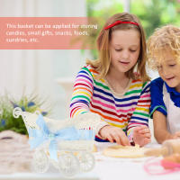 Cestas De Almacenamiento De Paja Para Carro De Bebé Fiesta Decoración Personalizada Organizador De Alimentos Secos Y Frutas Regalo Para Baño De Mocoso - details 2