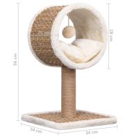 vidaXL Árbol para gatos túnel superior y juguete hierba marina 56 cm - details 6