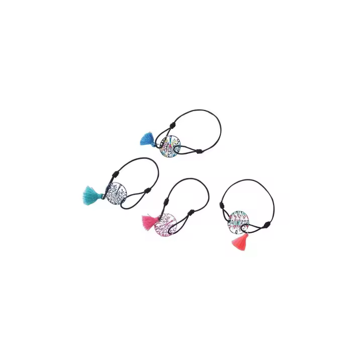 Lote de 12 Pulsera Arbol de la vida con pompón - Pulseras Infantiles Adultos Juveniles Bodas pulseritas regalos detalles bodas comuniones cumpleaños - 1