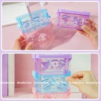 Set De 3 Cajas De Almacenamiento Para Escritorio Sanrio Con Kuromi Cinnamoroll Y My Melody Organizador De Joyería De Tela De Algodón Para Decoración Del Hogar Y Estudio - details 4