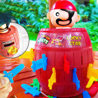 Juguete Interactivo De Fiesta Creativo Y Divertido Bucket Del Pirata Con Cuchillo De Madera Para Niños Aged 3-12 Juguetes Montessori - details 4