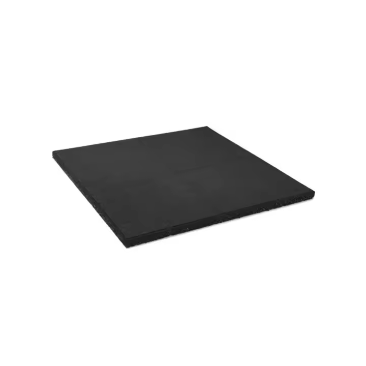JARDIN202 - Loseta de caucho Maciza Negra | Loseta para gimnasio de alto impacto | 1x1 metros - 1