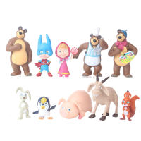 Juguete De Peluche Masha 10 Piezas Para Niños Figura De Acción Masse Bear PVC Edad Recomendada 14+ Años Decoración De Habitación - details 0