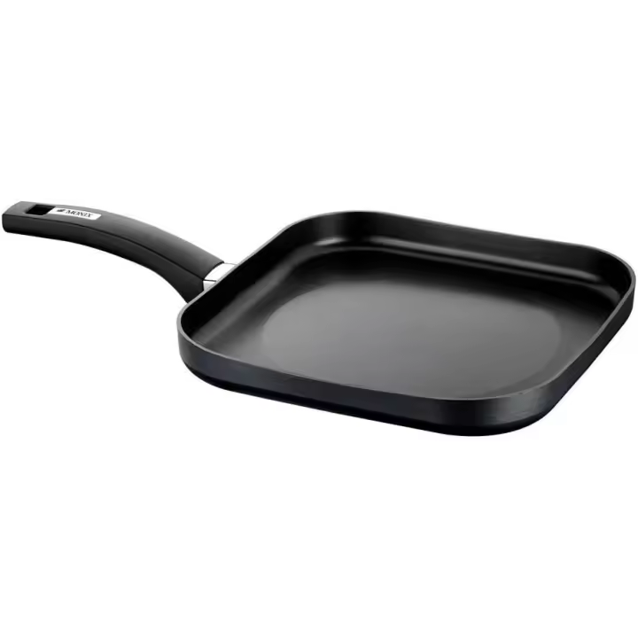 Monix Resistent Plus - Sartén Grill Asador 28x28 cm de aluminio antiadherente Teflon® Class. Parrilla para todo tipo de cocinas - 1