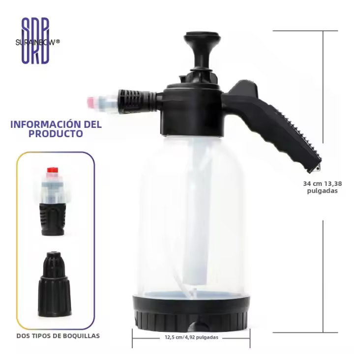 Bomba De Mano Continua Para Reparadora De Jardín 2 L/0.5 Galón Herramienta Esencial Para El Hogar Jardín Y Detalle De Coches - 1