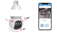 Cámara IP Tuya 5MP Wifi PTZ Bombilla Luz Inteligente Vigilancia Doméstica Inalámbrica Con Audio Bidireccional Monitor De Bebé Automática De Seguimiento - details 5