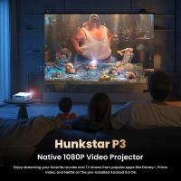 Proyector Android Hunkstar P3 1000 ANSI, 1080P nativo, decodificación 4K, HDR10, corrección trapezoidal automática y enfoque automático, Android 9.0, Bluetooth 5.0, WiFi 6, 2 altavoces de 5 W - details 0