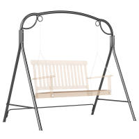 Outsunny Soporte para Columpio de Metal Estructura de Columpio Resistente con Patas en Forma de A Carga 220 kg para Jardín Parque Patio Porche 172x126x170 cm Bronce - details 0