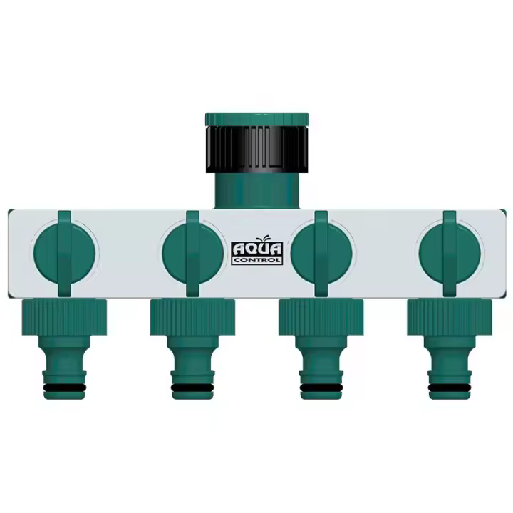 Aqua Control Adaptador de Grifo 4 Salidas Aquacontrol - Versátil Adaptador de Grifo - Regulación de Caudal - 1