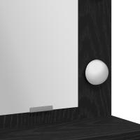 Mesa de tocador vidaXL con luces LED negra en roble, 79x41x135 cm - details 5