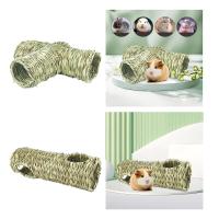 Túnel Interactivo Para Mascotas De Paja Ligero Y Cómodo Juguetes Para Conejos Canarios Chinchillas Gerbils Ratas Entrenamiento Divertido Para Perros Gatos - details 4
