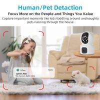 Cámara IP 4K 6MP WiFi Con Pantalla Dual Monitor De Bebé Detección De Movimiento Y Vigilancia Nocturna En Color Detecta Sólo Humanos - details 3