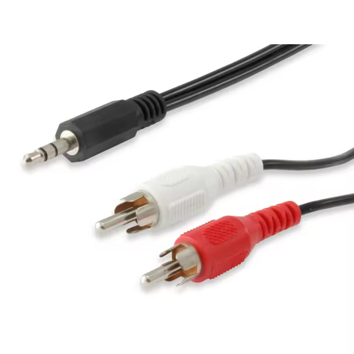 Equip Cable Audio Mini Jack 3.5mm Macho a 2 RCA Macho 2.5m - 1