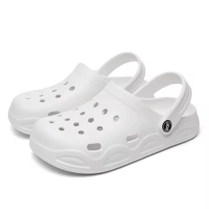 Clogs Ligeros Y Cómodos Para Mujer Sandalias De Playa Antideslizantes Moda Blanco EVA Impermeables Zapatos De Jardín Para Verano - 1