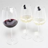 Set Creativo De Marcadores De Bebida Para Vino Y Cocteles Con Pegatinas Para Cristales Y Tazas De Vino Tamaño Pequeño Color Rojo - details 7
