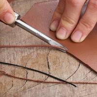 1pc Herramienta De Corte Para Bordes De Cuero Con Mango De Madera Herramienta De Belevado Y Skiving Para Manualidades DIY - details 2