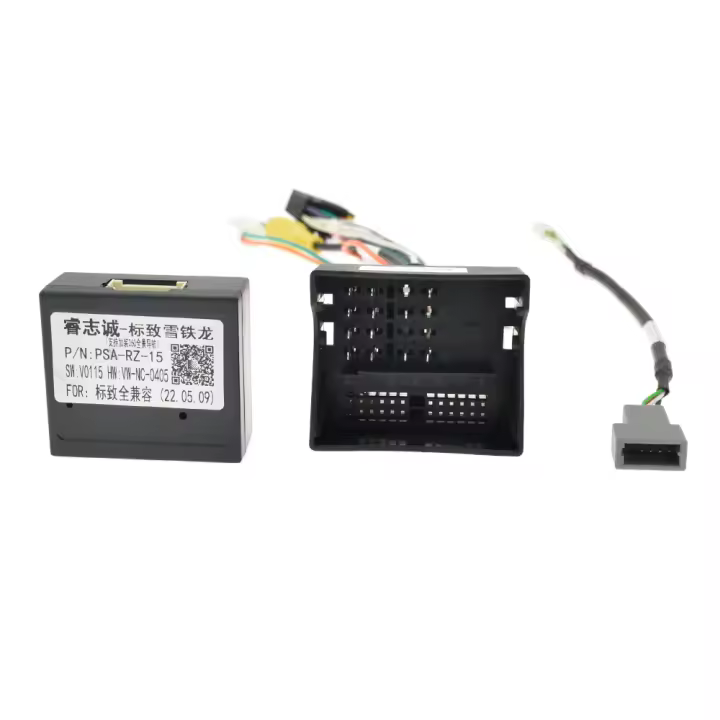 Adaptador De Cable Quad Lock CANBUS Decoder Box 16 Pin Para Peugeot 2008 3008 308 307 Citroen C5 C4 C3 Accesorios De Multimedios Para Coche - 1