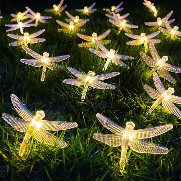 Luces De Hiedra De 40 LED Dragonfly Decorativas Luz Fae Tirada De Batería Para Decoración De Dormitorio Boda Navidad - 1