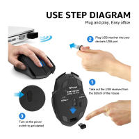 Ratón Inalámbrico Recargable Bluetooth 2.4G INPHIC Para Oficina Silencioso Compatible Con PC Laptop Tablet Y Smartphone Universal - details 11