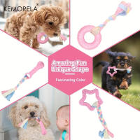 Juego De 6 Juguetes Para Morder Para Perros Pequeños Y Medianos Juguetes Interactivos De Goma Suave Para Limpieza De Dientes Y Treats Set De Hueso De Juguete Y Bola Divertida - details 4
