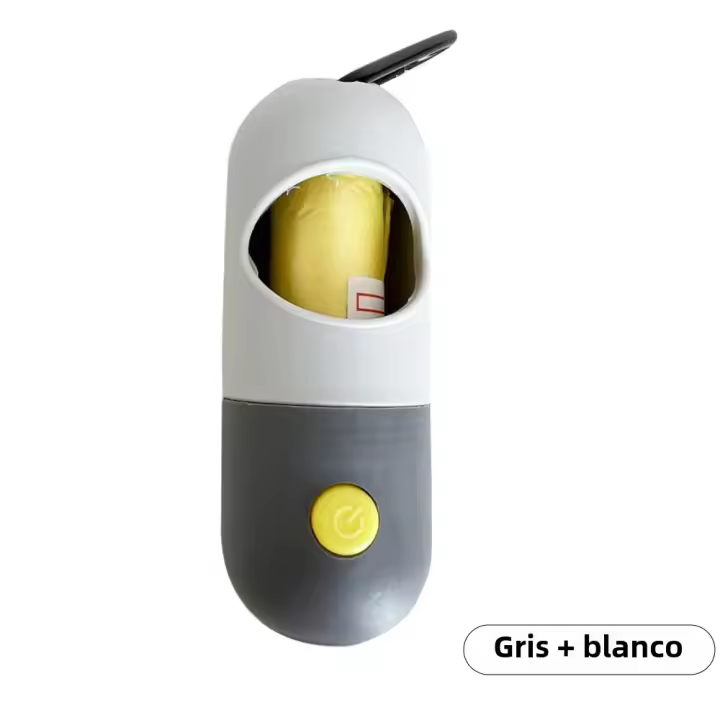 Dispensador De Bolsas De Basura Para Perros LED De Biodegrado Portátil Para Exteriores Accesorios De Limpieza Para Mascotas Gatos Y Perros - 1