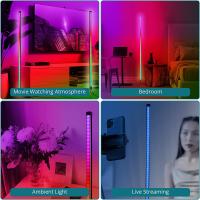 Lámpara De Piso Inteligente LED 120CM RGB Control Tuya Luz De Fondo Para TV Sincronía Rítmica Iluminación Vertical Moderna - details 5